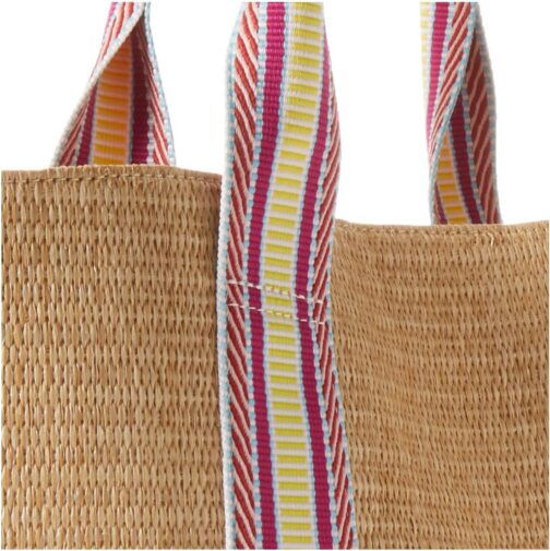 The Drop Tracy Large Canvas Detail Straw Tote - Image 4