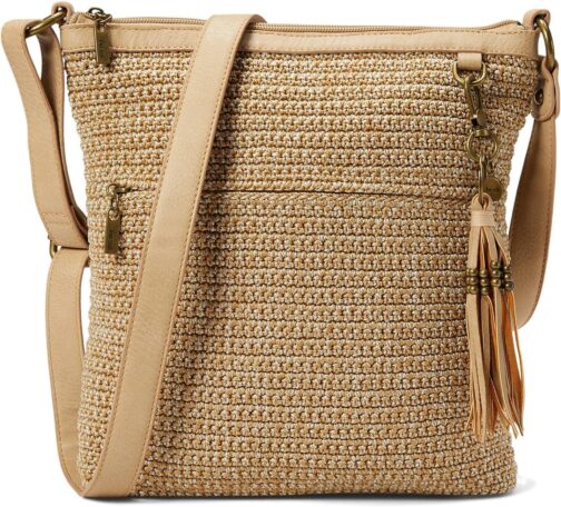 The Sak Lucia Crossbody Purse - Hand Crochet Women's Handbag for Everyday and Travel - Cross Body Bag With Zipper Closure