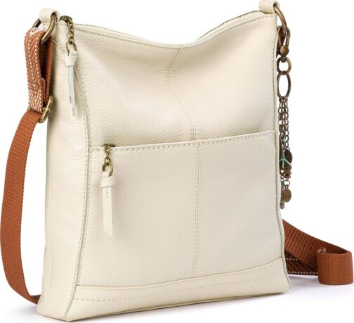 The Sak Lucia Leather Crossbody Purse - Premium Leather Women's Handbag for Everyday and Travel - Cross Body Bag With Zipper - Image 4