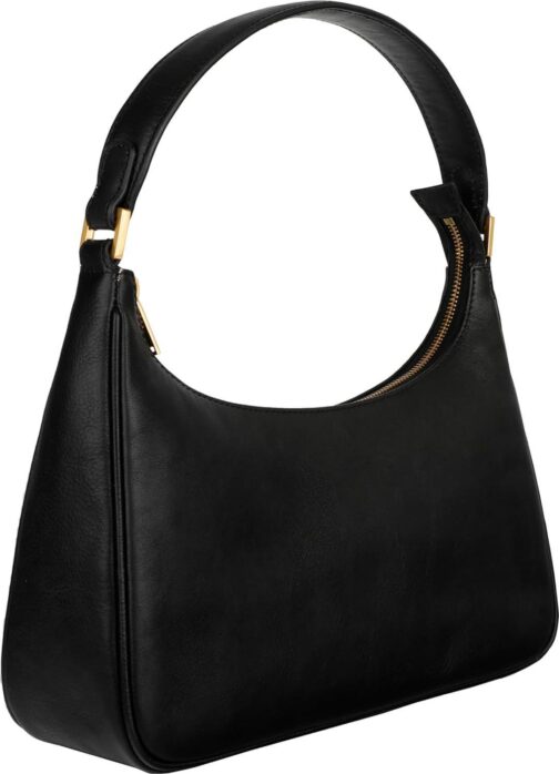 Time Resistance Leather Handbag - Full-Grain Leather Purse for Women Shoulder Bag Made in Italy - Image 6