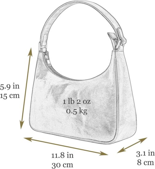 Time Resistance Leather Handbag - Full-Grain Leather Purse for Women Shoulder Bag Made in Italy - Image 5