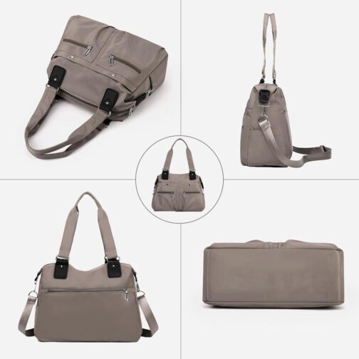 Tote Bag Crossbody Bags for Women Nylon Purses for Women Multiple Pockets Bag Handbags with Zipper Satchel Bags - Image 4