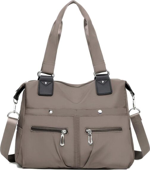Tote Bag Crossbody Bags for Women Nylon Purses for Women Multiple Pockets Bag Handbags with Zipper Satchel Bags