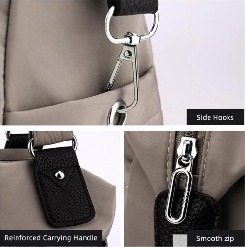 Tote Bag Crossbody Bags for Women Nylon Purses for Women Multiple Pockets Bag Handbags with Zipper Satchel Bags - Image 7