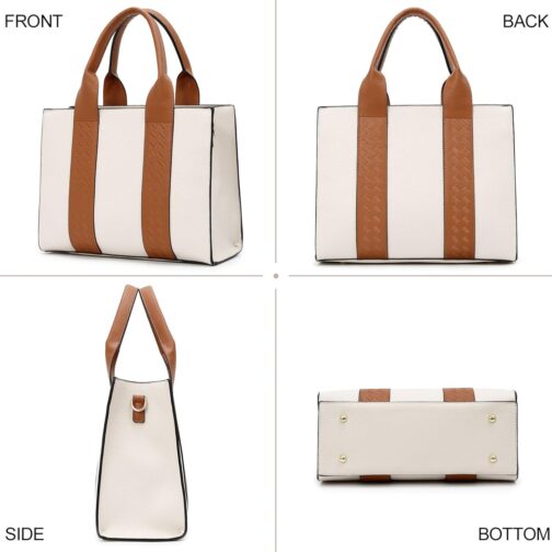 Tote Bags for Women Top Handle Satchel Purses and Handbags PU Leather Shoulder Hobo Bags - Image 6