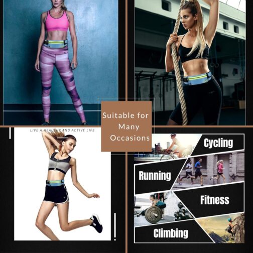 USHAKE Running Belt with Bounce-Free Pouch for iPhone and Samsung Galaxy - Ideal for Running, Walking, Cycling, and Gym Workouts - Image 6