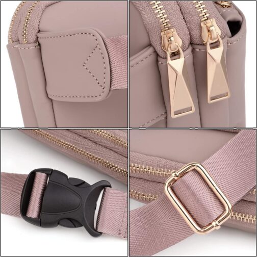 UTO Fanny Pack for Women Crossbody Trendy Fashion Belt Purse Chest Waist Hip Bumbag for Outdoor Shopping Travel Hiking - Image 5