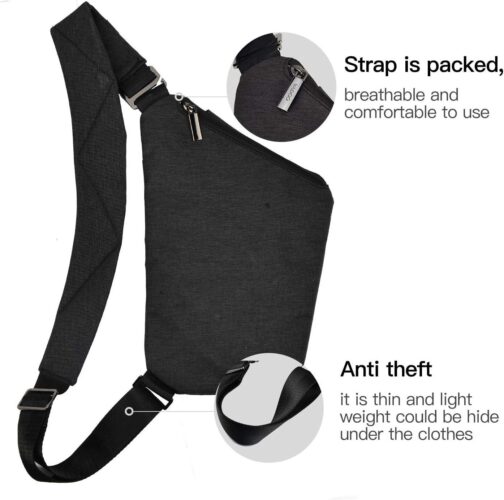 VADOO Sling Bag - Anti-theft Crossbody Shoulder Bag for Men and Women - Image 5