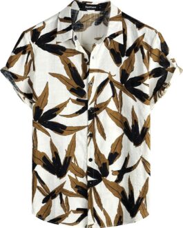 VATPAVE Mens Casual Hawaiian Floral Shirts Short Sleeve Button Down Tropical Shirts Beach Summer Shirts