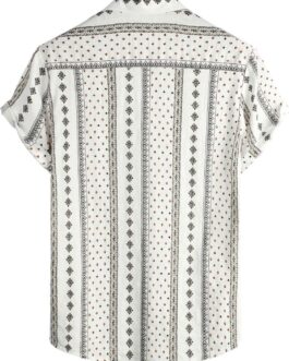 VATPAVE Mens Casual Short Sleeve Button Down Shirts Regular Fit Hawaiian Summer Shirts