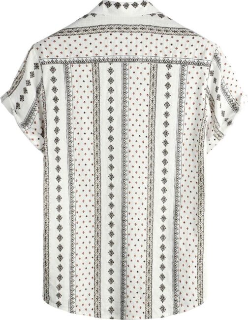 VATPAVE Mens Casual Short Sleeve Button Down Shirts Regular Fit Hawaiian Summer Shirts - Image 2