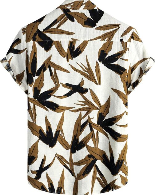 VATPAVE Mens Casual Hawaiian Floral Shirts Short Sleeve Button Down Tropical Shirts Beach Summer Shirts - Image 2