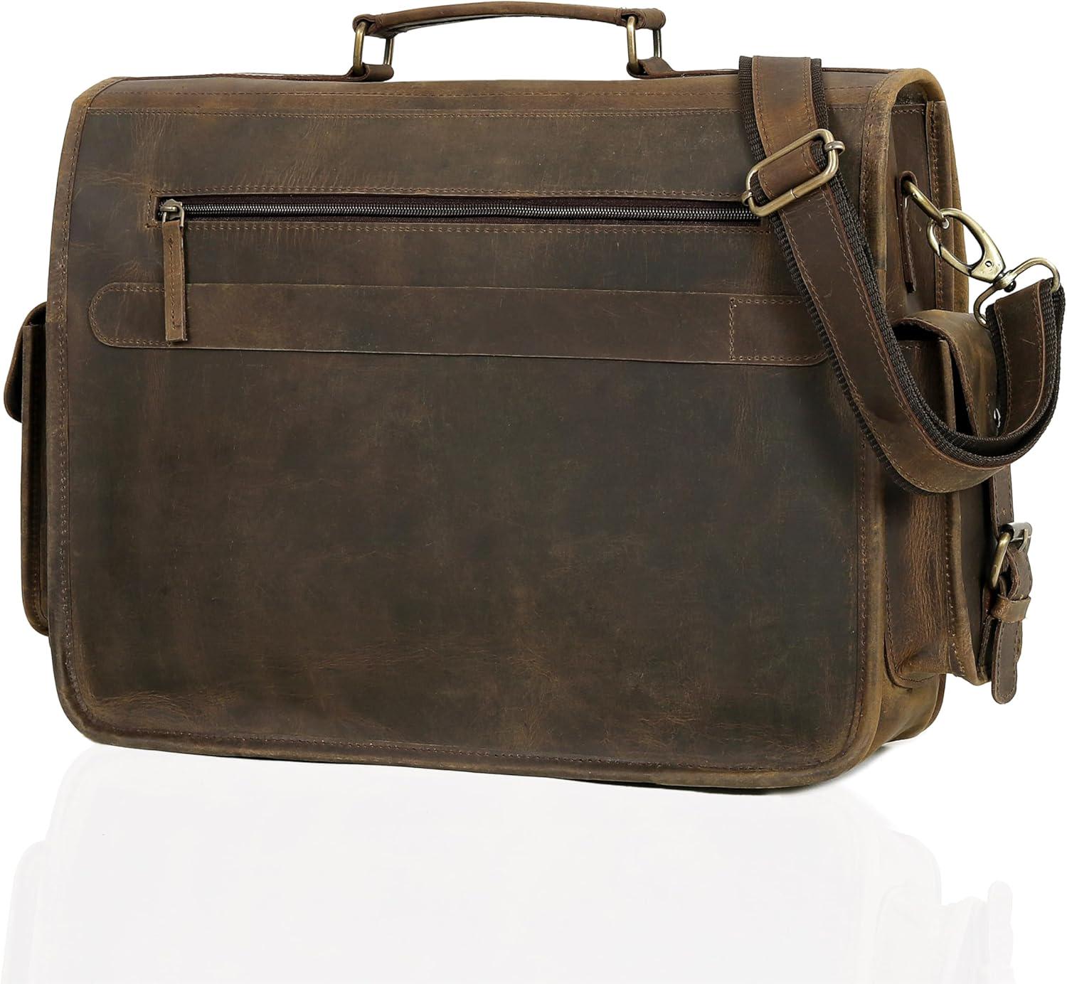 VC VINTAGE COUTURE Leather Briefcase 16 Inch Laptop Messenger Bags for Men and Women Best Office Briefcase Satchel Bag - Image 6