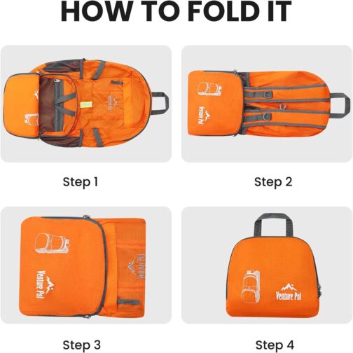 Venture Pal 35L Ultralight Lightweight Packable Foldable Travel Camping Hiking Outdoor Sports Backpack Daypack - Image 6
