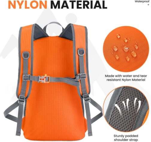 Venture Pal 35L Ultralight Lightweight Packable Foldable Travel Camping Hiking Outdoor Sports Backpack Daypack - Image 4