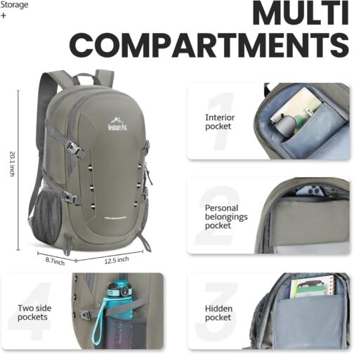 Venture Pal 40L Lightweight Packable Travel Hiking Backpack Daypack - Image 3