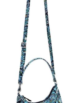 Vera Bradley Cotton Frannie Crescent Crossbody Purse