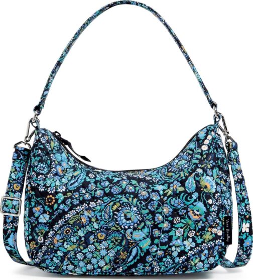 Vera Bradley Cotton Frannie Crescent Crossbody Purse