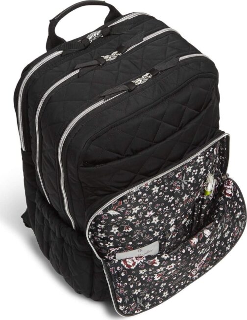 Vera Bradley Women's Performance Twill XL Campus Backpack, Black, One Size - Image 2