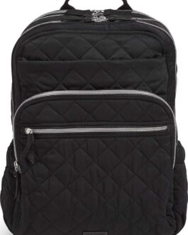 Vera Bradley Women’s Performance Twill XL Campus Backpack, Black, One Size