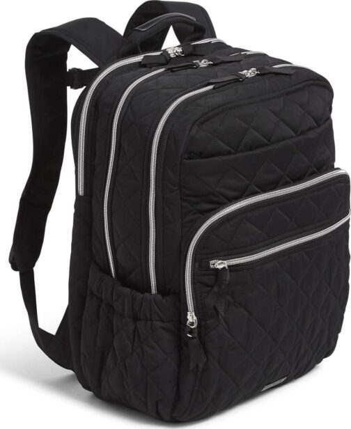 Vera Bradley Women's Performance Twill XL Campus Backpack, Black, One Size - Image 4