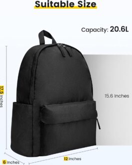 Vorspack Backpack for Men and Women – Basic Bookbag Casual Daypack Backpacks for College Work Travel