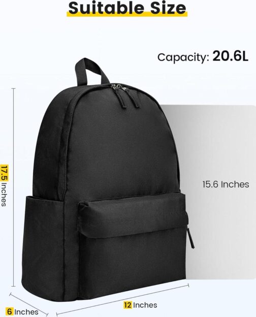 Vorspack Backpack for Men and Women - Basic Bookbag Casual Daypack Backpacks for College Work Travel - Image 2