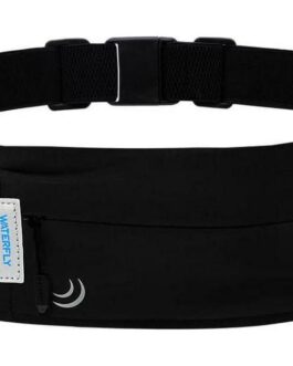 WATERFLY Running Belt Fanny Pack: Runner Marathon Jogging Waist Pack Sport Workout Exercise Fitness Phone Holder Belt for Men Women Jogger Slim Waistband