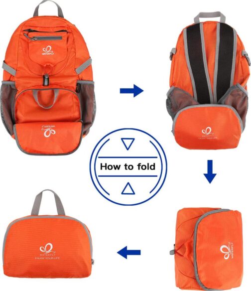 WATERFLY Small Lightweight Packable Backpack: 20l Ultra Light Foldable Travel Hiking Camping Daypack Day Pack for Man Woman - Image 6