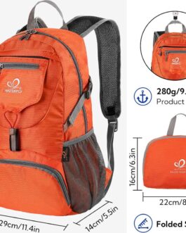 WATERFLY Small Lightweight Packable Backpack: 20l Ultra Light Foldable Travel Hiking Camping Daypack Day Pack for Man Woman