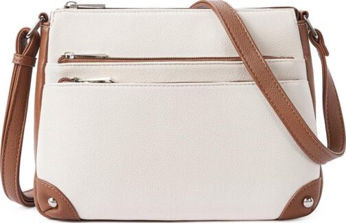 WESTBRONCO Crossbody Bags for Women, Medium Size Shoulder Handbags, Satchel Purse with Multi Zipper Pocket