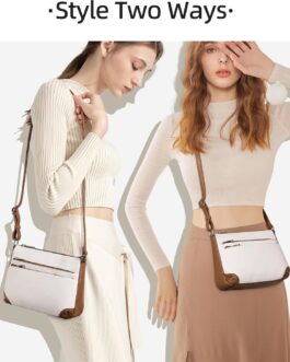 WESTBRONCO Crossbody Bags for Women, Medium Size Shoulder Handbags, Satchel Purse with Multi Zipper Pocket
