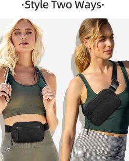 WESTBRONCO Fanny Packs for Women Men, Belt Bag with 4 Zipper Pockets, Fashion Waist Packs, Lightweight Crossbody Bags with Adjustable Strap for Workout/Running/Hiking