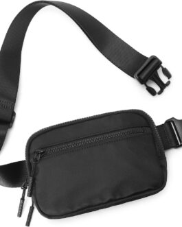 WESTBRONCO Fanny Packs for Women Men, Belt Bag with 4 Zipper Pockets, Fashion Waist Packs, Lightweight Crossbody Bags with Adjustable Strap for Workout/Running/Hiking