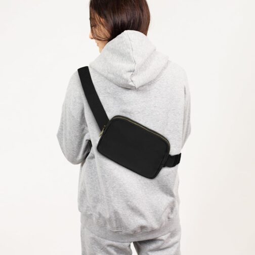 Waist Belt Bag Fashion Fanny Women and Men Gift Waist Pack With Adjustable Strap For Travel Running Hiking Walking Black - Image 7