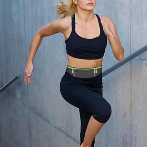 Waist pack sport running Belt Pack with adjustable Strap for running hiking travel outdoors sport (Grey, 3 Pockets) - Image 6