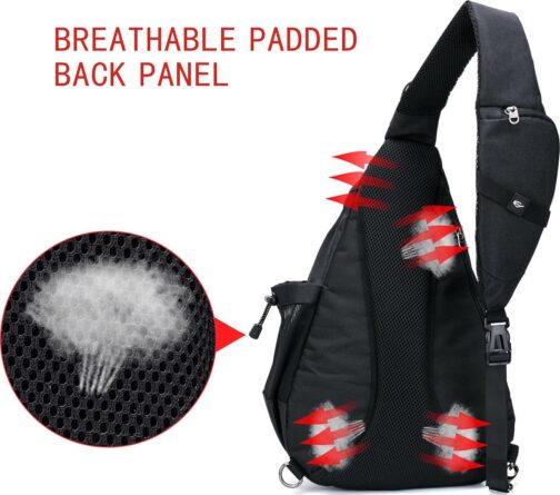 Water-Proof Sling bag/Crossbody Backpack/Shoulder Bag with USB Charging Port for Travel, Hiking, Cycling, Camping - Image 3