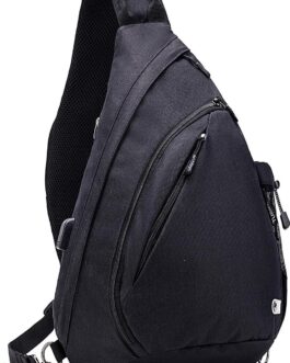 Water-Proof Sling bag/Crossbody Backpack/Shoulder Bag with USB Charging Port for Travel, Hiking, Cycling, Camping