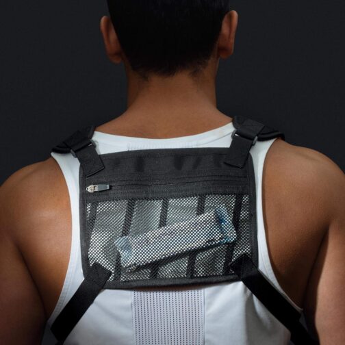 Water Resistant Chest Pack - Minimalist Running Pack For Workouts, Running Phone Holder With Extra Storage, Lightweight Running Vest, Running Backpack (Black) - Image 8