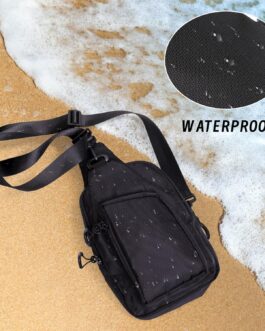 Waterproof Casual Sling Bag Men Chest Crossbody Purse Adjustable Strap Leisure Shoulder Bag for Sports Outdoor