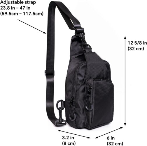 Waterproof Casual Sling Bag Men Chest Crossbody Purse Adjustable Strap Leisure Shoulder Bag for Sports Outdoor - Image 3