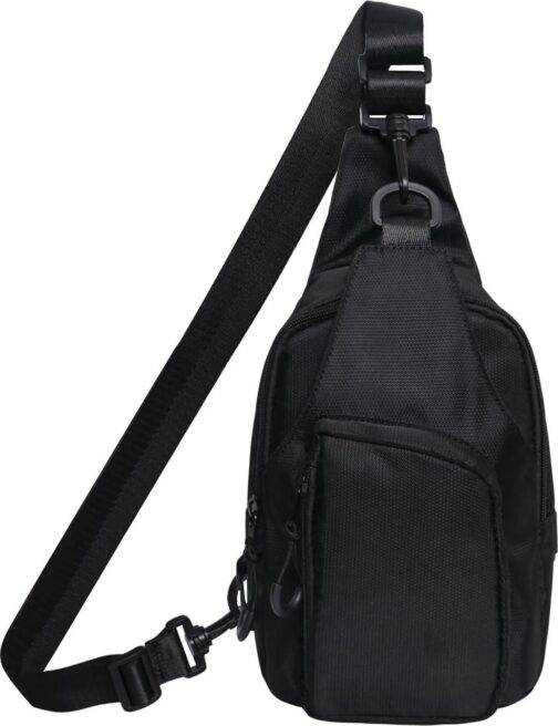 Waterproof Casual Sling Bag Men Chest Crossbody Purse Adjustable Strap Leisure Shoulder Bag for Sports Outdoor