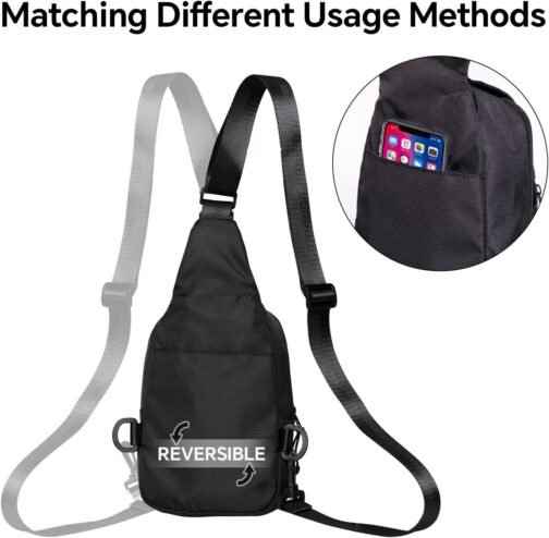 Waterproof Casual Sling Bag Men Chest Crossbody Purse Adjustable Strap Leisure Shoulder Bag for Sports Outdoor - Image 6