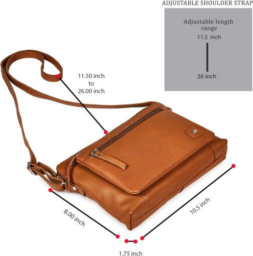 Wise Owl Accessories Small Soft Pebbled Real Leather Crossbody Handbags Purses Sling Crossover Shoulder Bag - Image 2