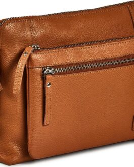 Wise Owl Accessories Small Soft Pebbled Real Leather Crossbody Handbags Purses Sling Crossover Shoulder Bag