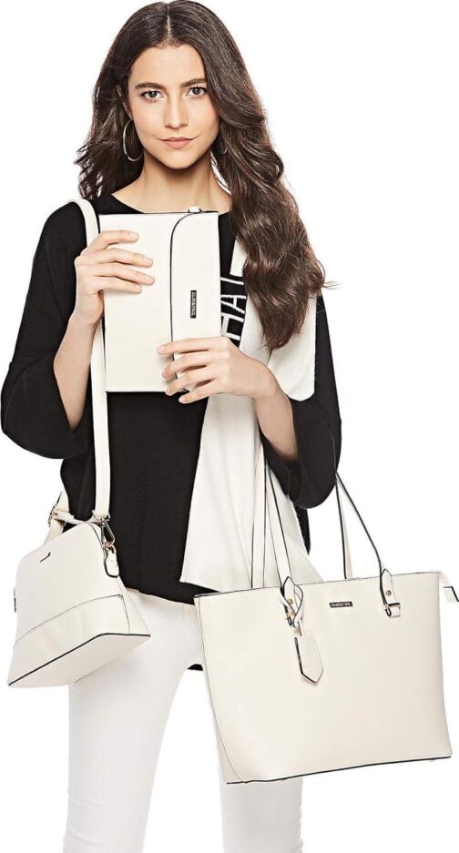 Women Fashion Handbags Wallet Tote Bag Shoulder Bag Top Handle Satchel Purse Set 4pcs - Image 2