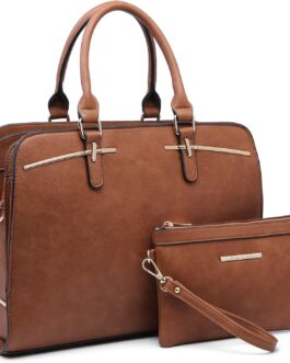 Women Handbag Wallet Tote Bag Shoulder Bag Hobo Bag Top Handle Satchel Purse Set 2pcs w/ 3 Compartments