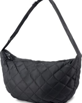 Women’s Large and Slouchy Crossbody Hobo Bag Lightweight Soft Tote Bag Functional- Stylish