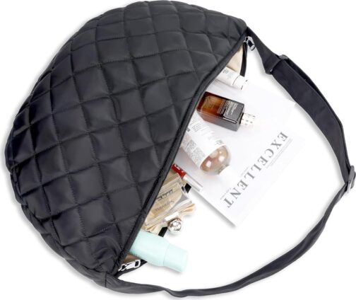 Women's Large and Slouchy Crossbody Hobo Bag Lightweight Soft Tote Bag Functional- Stylish - Image 6