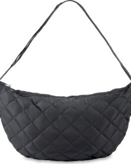 Women’s Large and Slouchy Crossbody Hobo Bag Lightweight Soft Tote Bag Functional- Stylish